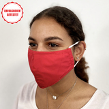 Rote Stoffmaske - Druck inbegriffen